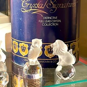 Swarovski Owl  & Lion Figurines